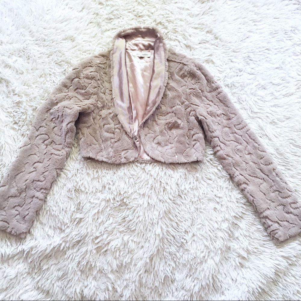 Steve Madden Beige Fur Jacket